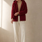 Vancouver Fleece Hoodie Jacket — Wine Red, banana_republic product shot