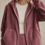 Vancouver Fleece Hoodie Jacket — Pink, banana_republic product shot