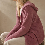 Vancouver Fleece Hoodie Jacket — Pink, banana_republic product shot