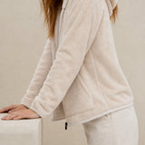 Vancouver Fleece Hoodie Jacket — Beige, banana_republic product shot
