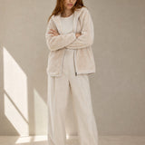 Vancouver Fleece Hoodie Jacket — Beige, banana_republic product shot