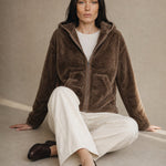 Vancouver Fleece Hoodie Jacket — Brown, banana_republic product shot