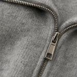 Victoire Half-Zip Stand Collar Sweater — Gray, banana_republic product shot