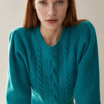 Westend Cable-Knit Sweater — Teal, banana_republic product shot