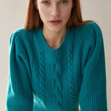 Westend Cable-Knit Sweater — Teal, banana_republic product shot