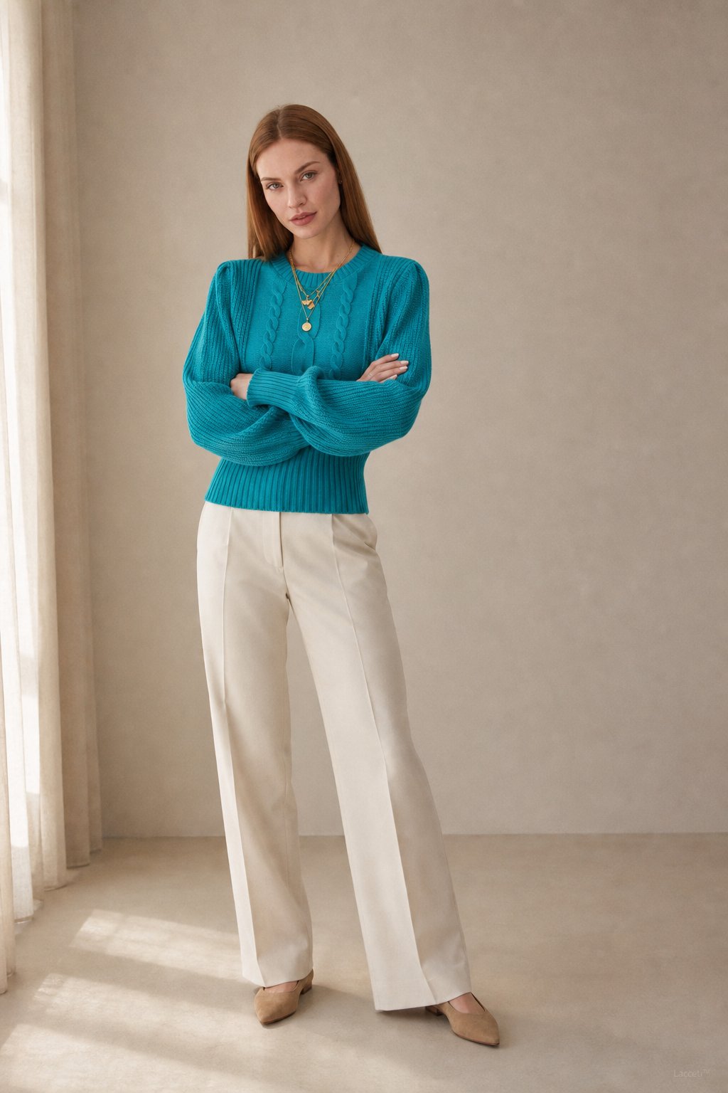 Westend Cable-Knit Sweater — Teal, banana_republic product shot