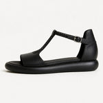 Laguna Braided Leather Sandal — Black, jcrew product shot