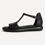 Laguna Braided Leather Sandal — Black, jcrew product shot