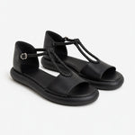 Laguna Braided Leather Sandal — Black, jcrew product shot