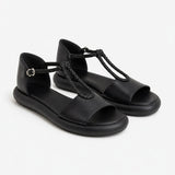 Laguna Braided Leather Sandal — Black, jcrew product shot