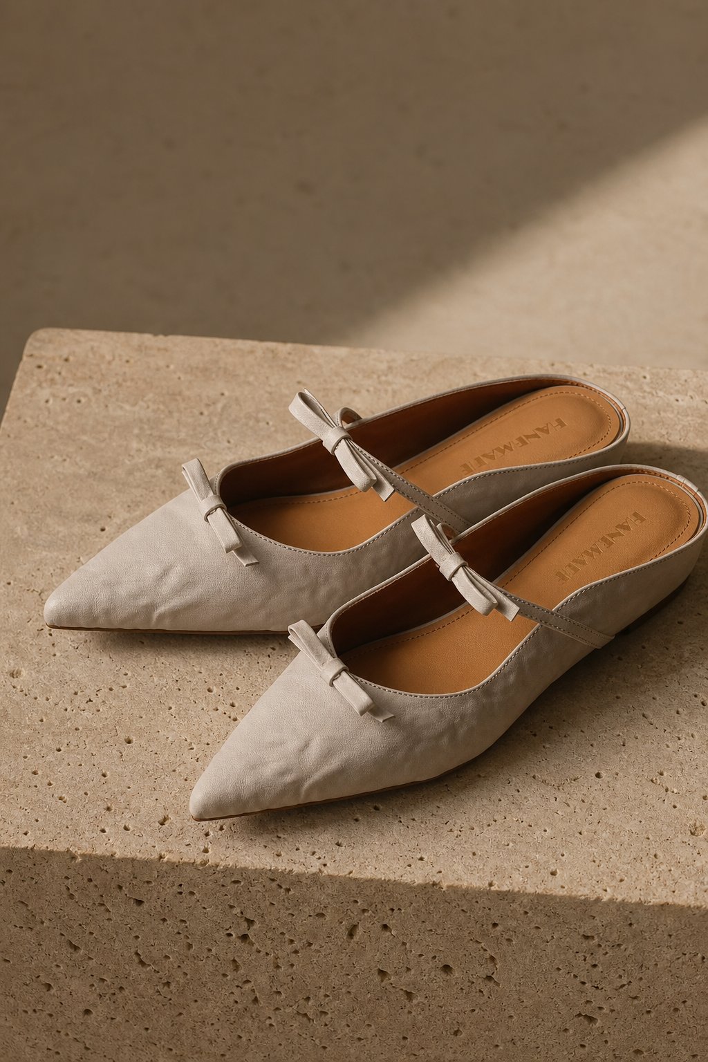 Laguna Italian Leather Wide-Fit Shoe — Ivory, studio product shot