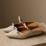 Laguna Italian Leather Wide-Fit Shoe — Ivory, studio product shot