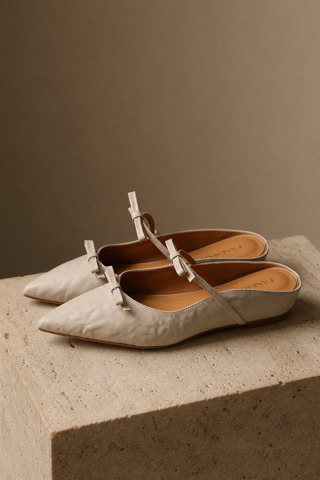 Laguna Italian Leather Wide-Fit Shoe — Ivory, studio product shot