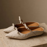 Laguna Italian Leather Wide-Fit Shoe — Ivory, studio product shot