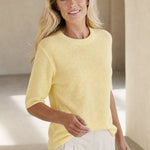 Larkin Seamless Pullover — Yellow, banana_republic product shot