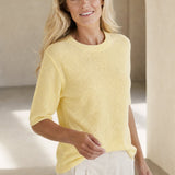 Larkin Seamless Pullover — Yellow, banana_republic product shot