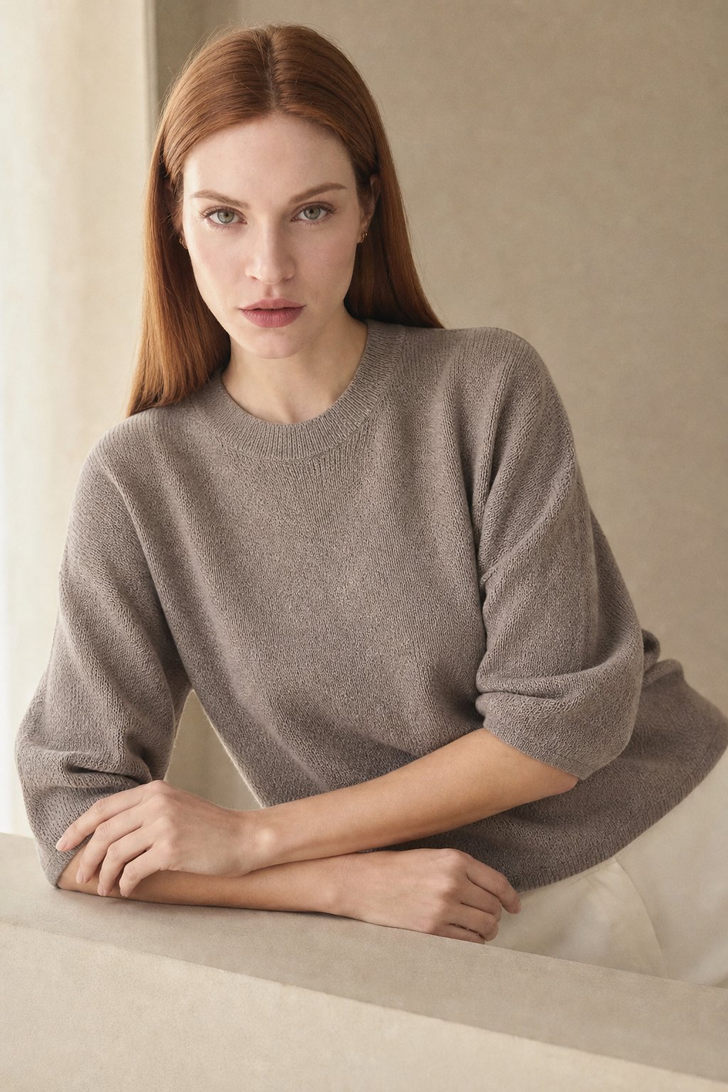 Larkin Seamless Pullover — Camel, banana_republic product shot