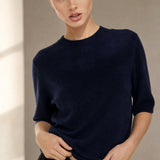 Larkin Seamless Pullover — Navy, banana_republic product shot