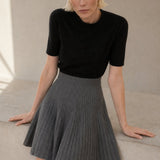 Les Coudrées Merino Skirt — Gray, banana_republic product shot