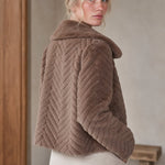 Liana Faux Mink Jacket — Brown, banana_republic product shot