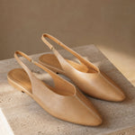 Lido Italian Leather Slingback Flat, shoe_pedestal product shot