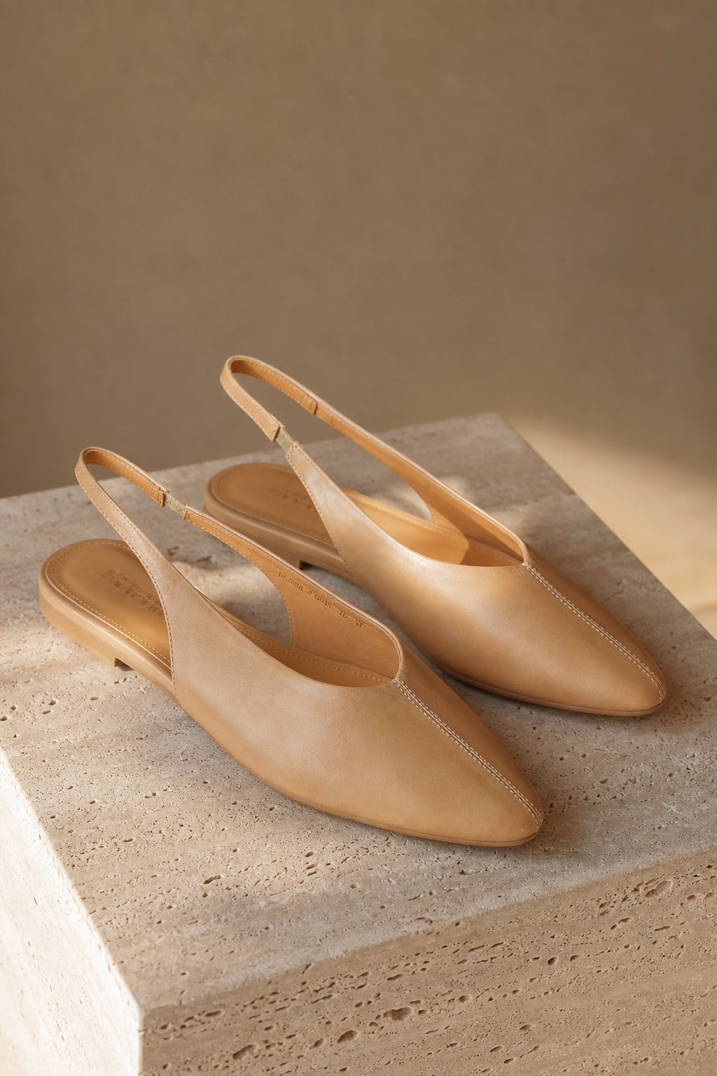 Lido Italian Leather Slingback Flat, shoe_pedestal product shot