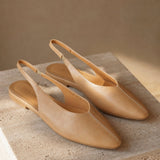 Lido Italian Leather Slingback Flat, shoe_pedestal product shot