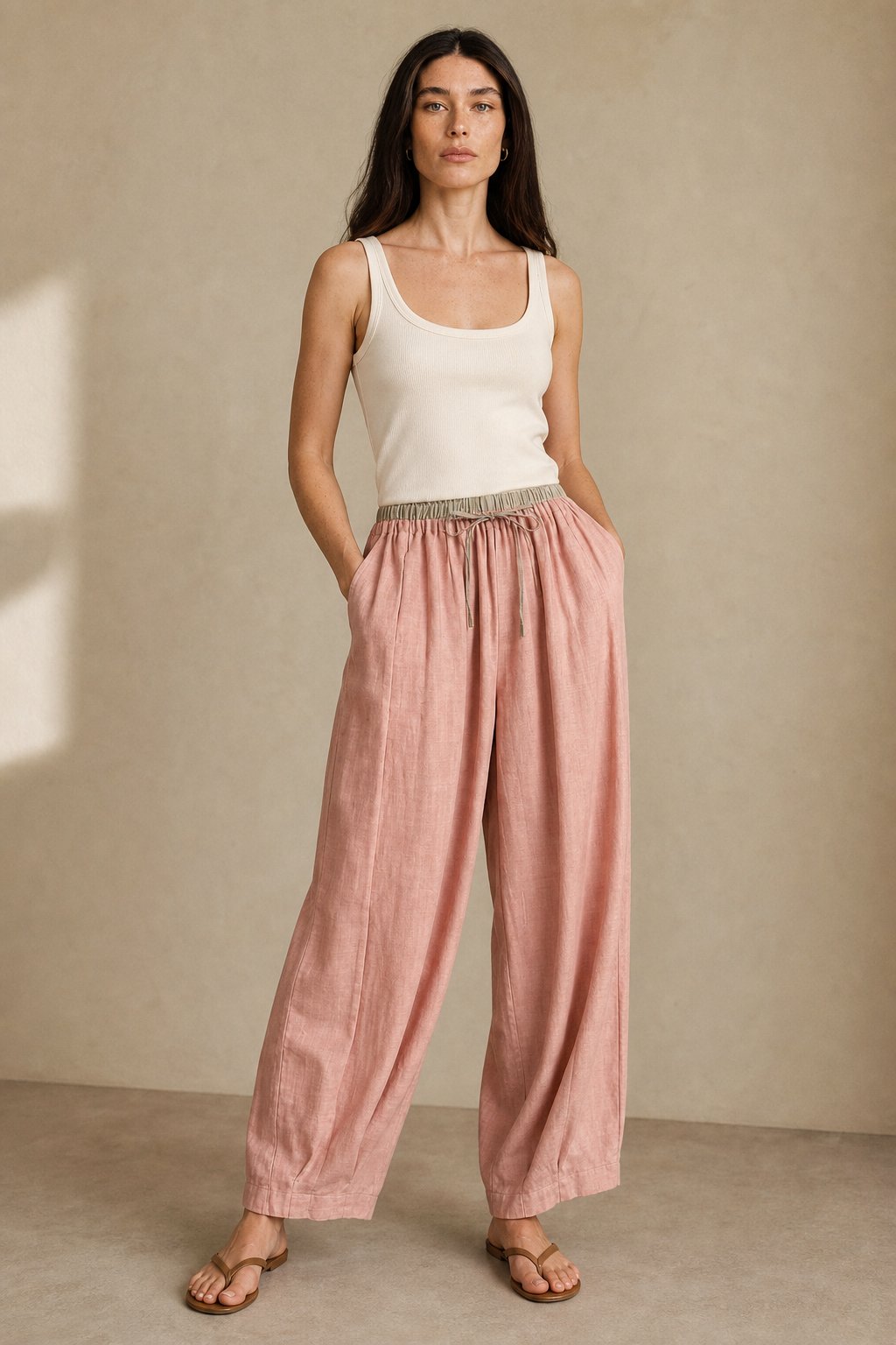 Éline Linen Trousers, banana_republic product shot