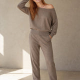 Loungewear Eleganza Set — Camel, banana_republic product shot