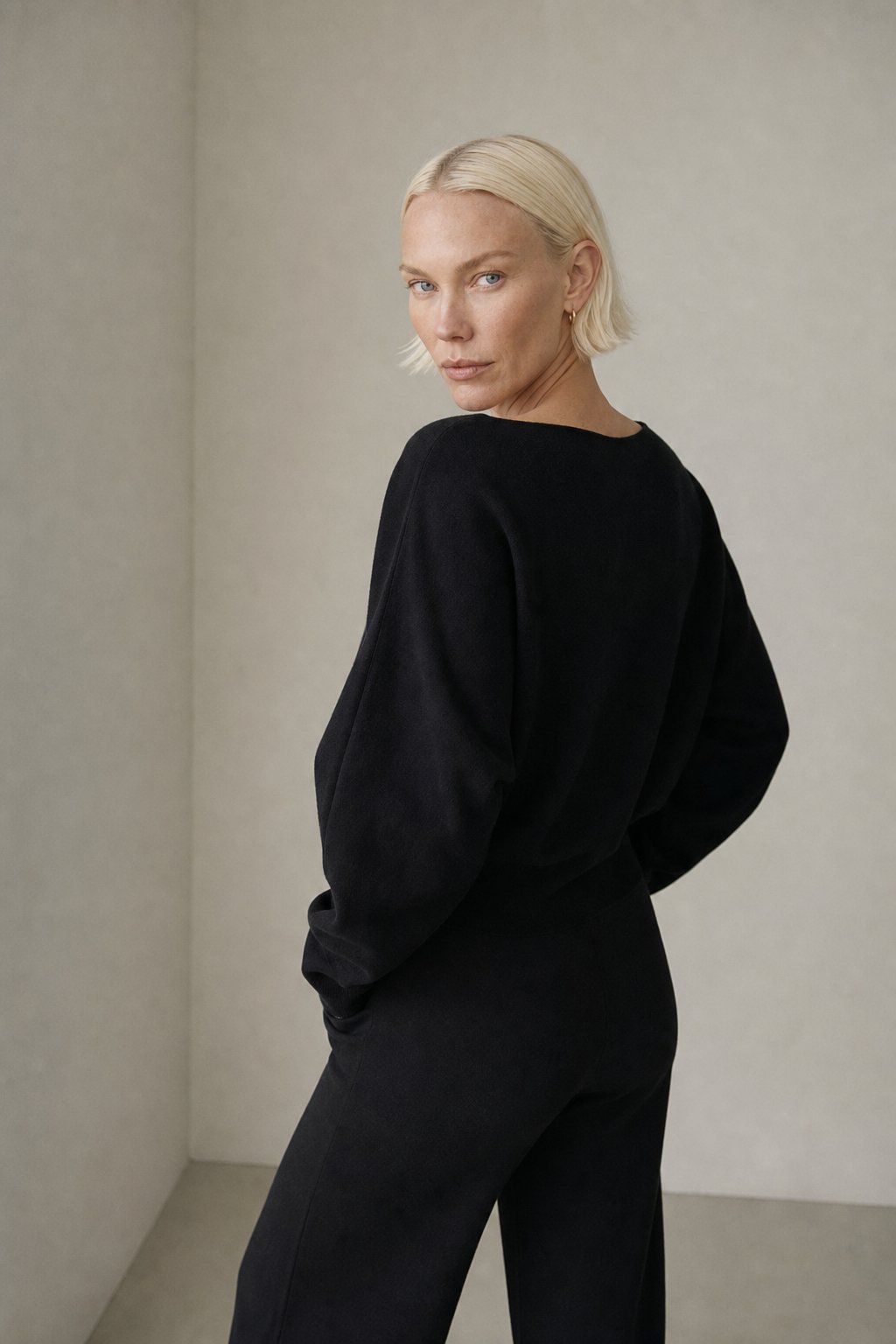 Loungewear Eleganza Set — Black, banana_republic product shot