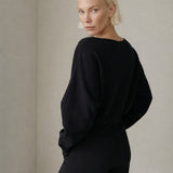 Loungewear Eleganza Set — Black, banana_republic product shot