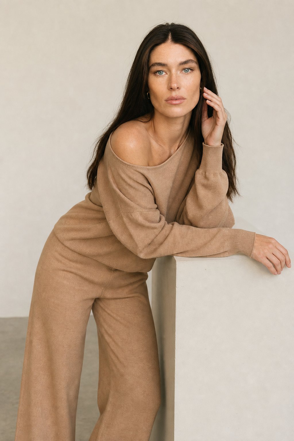 Loungewear Eleganza Set — Khaki, banana_republic product shot