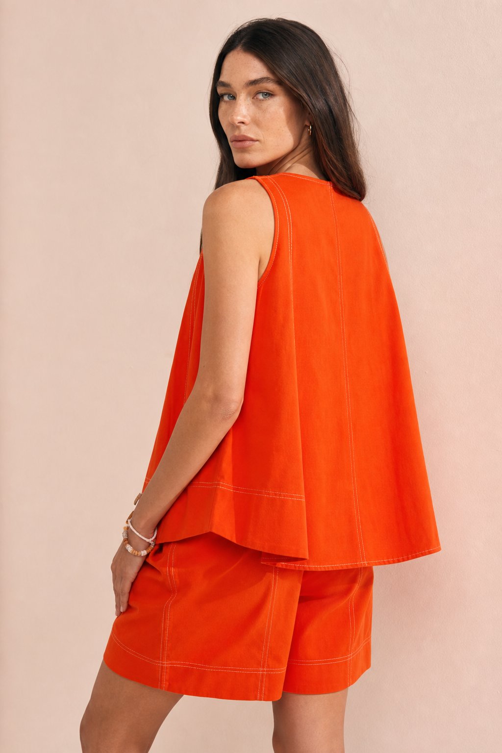 Lucia Romano Two-Piece Set — Orange, banana_republic product shot
