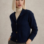 Madison Avenue Cardigan — Navy, studio product shot