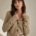 Madison Avenue Cardigan — Camel, studio product shot