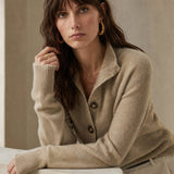 Madison Avenue Cardigan — Camel, studio product shot