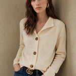 Madison Avenue Cardigan — Ivory, studio product shot