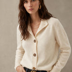 Madison Avenue Cardigan — Ivory, studio product shot