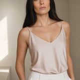 Madison Camisole Top — Khaki, studio product shot