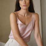 Madison Camisole Top — Pink, studio product shot