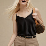 Madison Camisole Top — Black, studio product shot