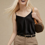 Madison Camisole Top — Black, studio product shot