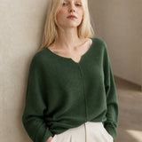 Madison Draped Knit Sweater Top — green, banana_republic product shot