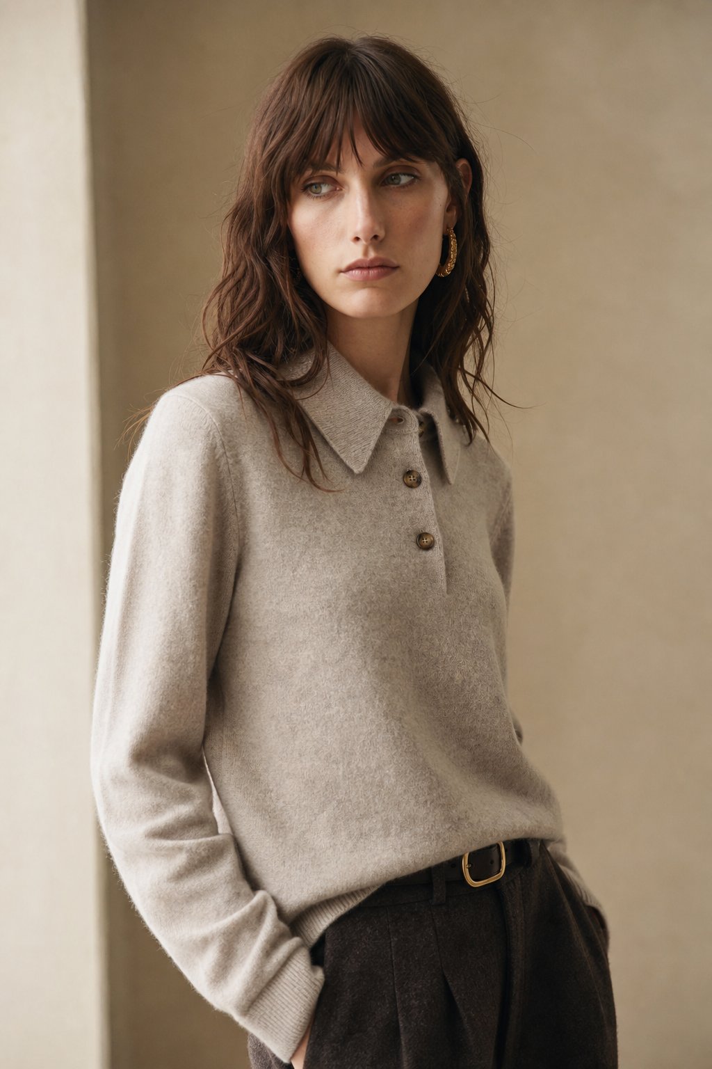 Madison Polo Wool Sweater — Camel, banana_republic product shot