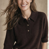 Madison Polo Wool Sweater — Coffee, banana_republic product shot