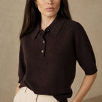 Madison Polo Wool Sweater — Coffee, banana_republic product shot