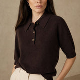Madison Polo Wool Sweater — Coffee, banana_republic product shot