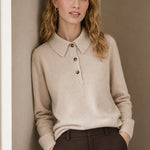 Madison Polo Wool Sweater — Beige, banana_republic product shot