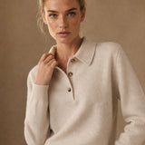 Madison Polo Wool Sweater — Beige, banana_republic product shot