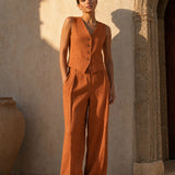 Marlowe 100% Linen Trouser Set